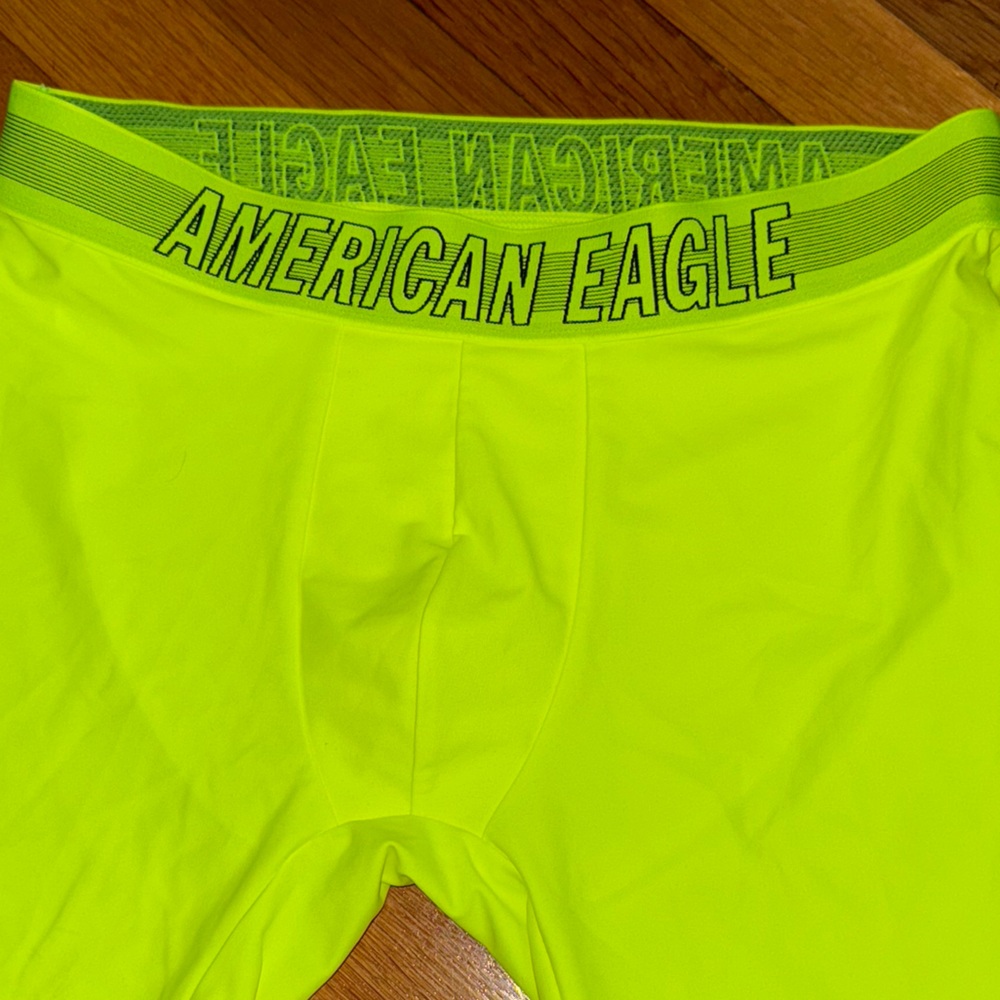 American Eagle Outfitters Neon Yellow Swim Trunks Lge